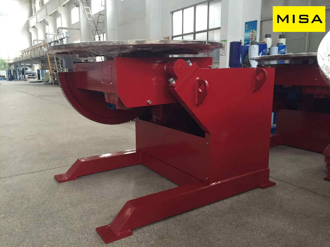 5t Fixed Welding Positioner With 0~90° Turong Angle And Φ1000mm Table