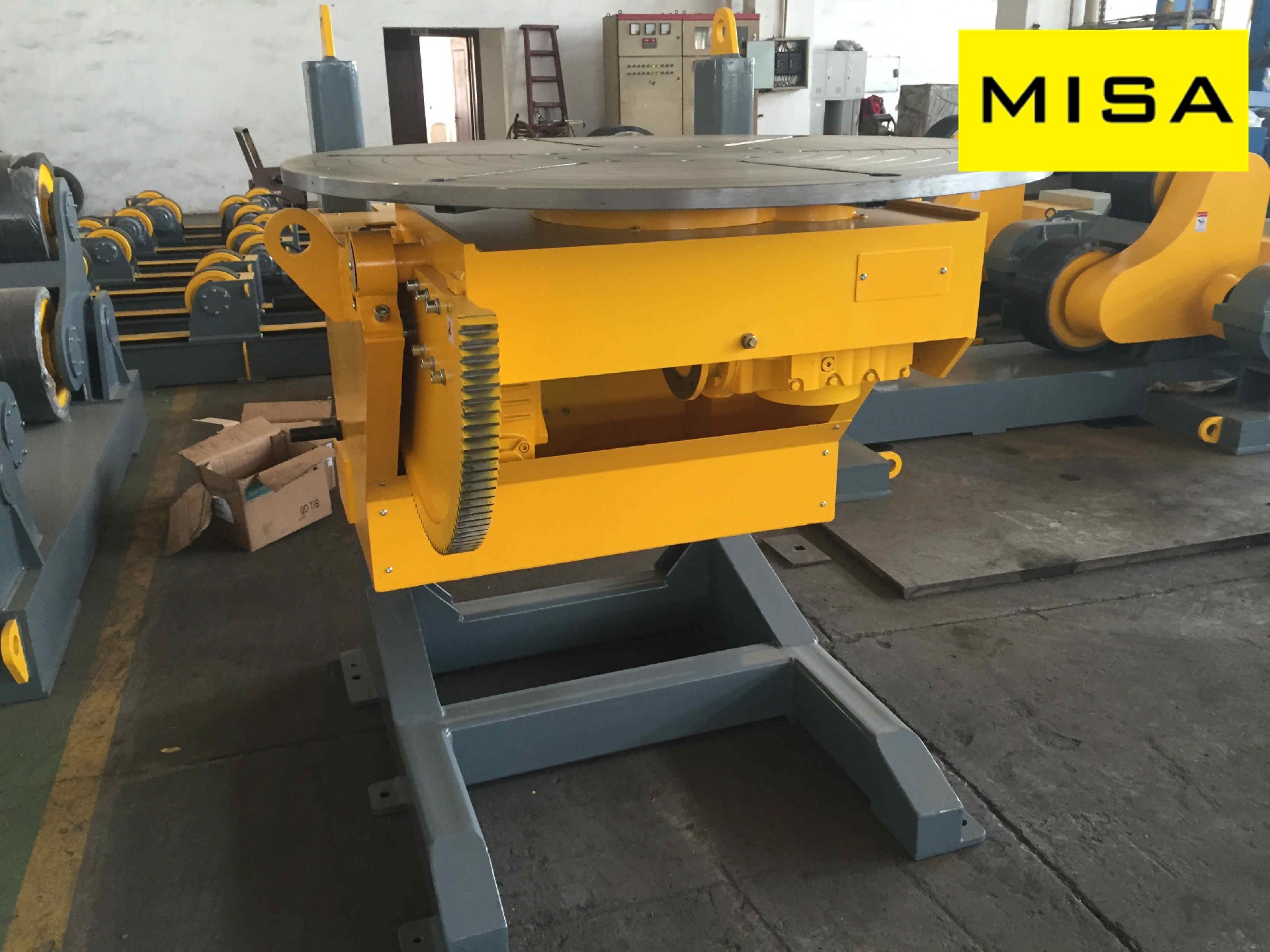 Manual Elevating Welding Positioner 1500mm Faceplate / Motorized Tilting