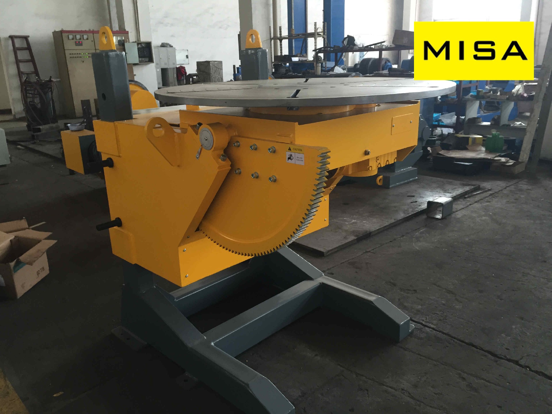 Manual Elevating Welding Positioner 1500mm Faceplate / Motorized Tilting