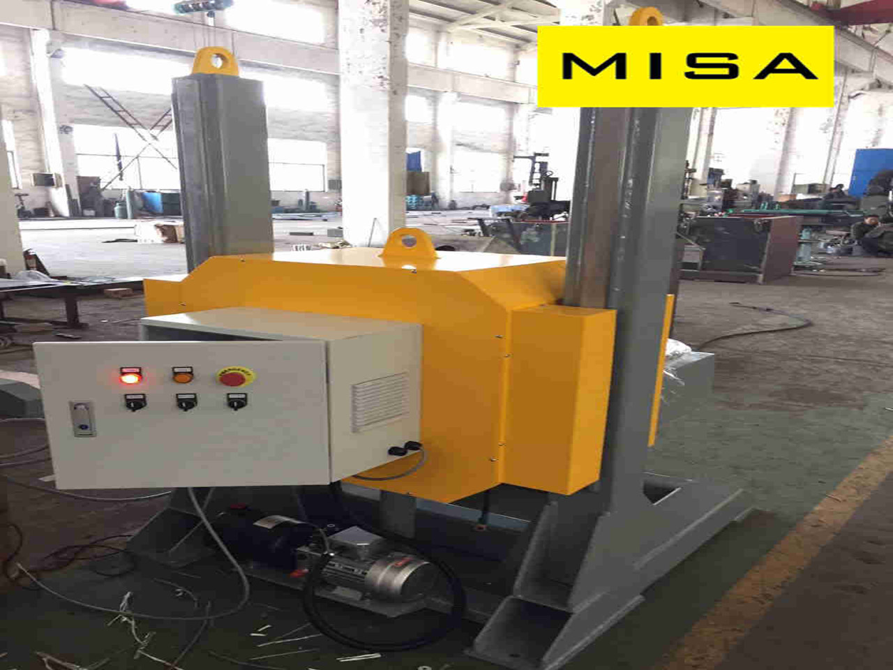 HBJ-05 Elevting L-type Welding Positioner With 0.09-0.9rpm Overturning And Vertical Turning Table