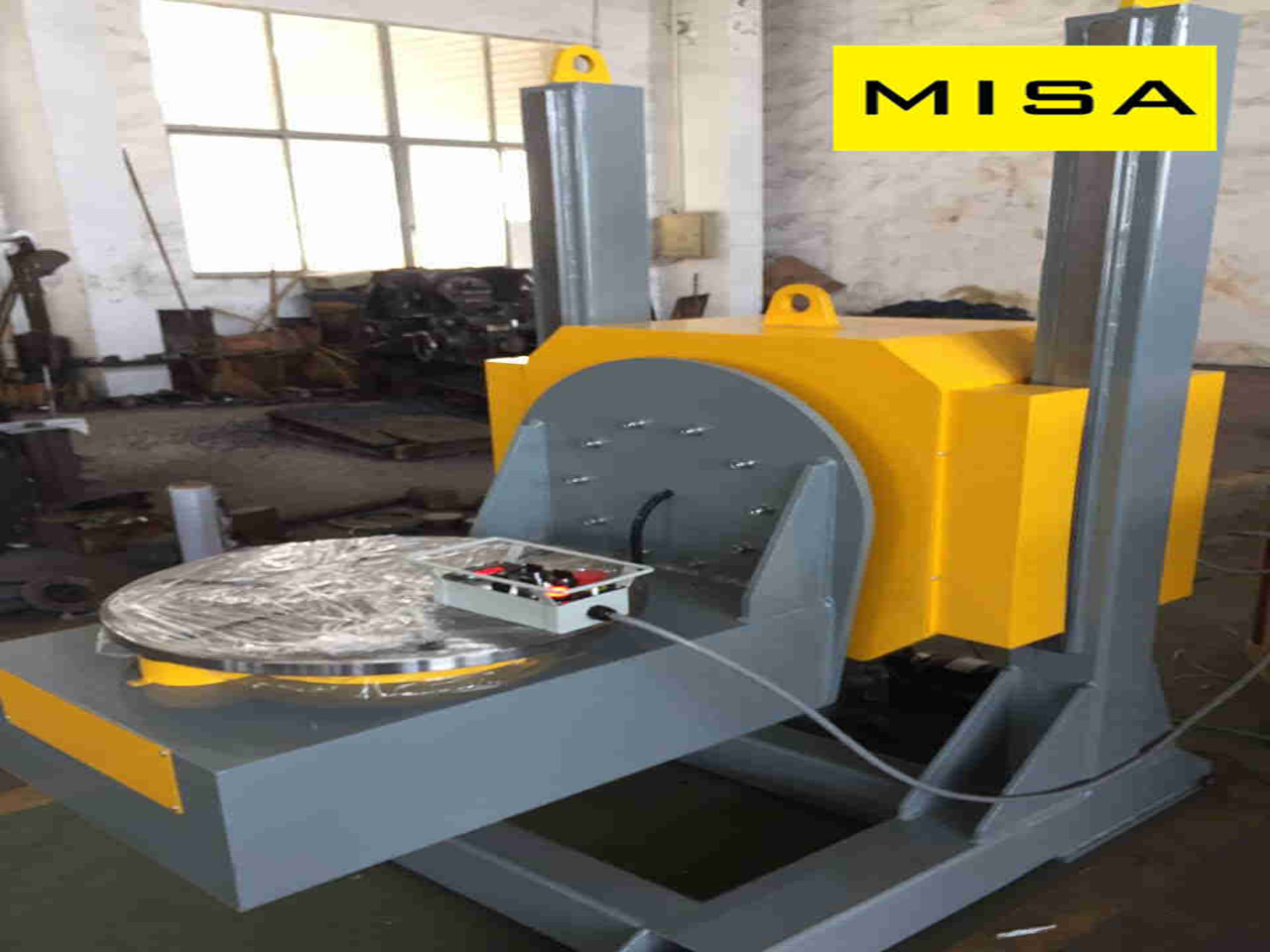 HBJ-05 Elevting L-type Welding Positioner With 0.09-0.9rpm Overturning And Vertical Turning Table