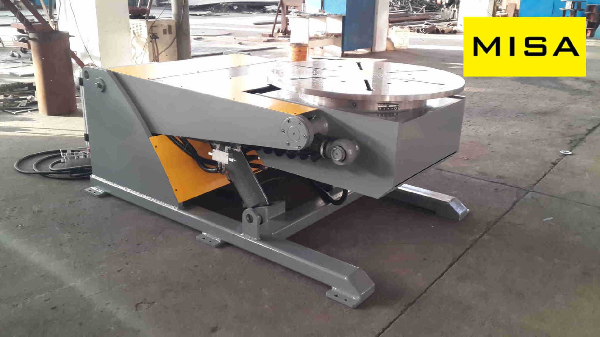 Steel Tank Weld Vertical Flange Hydraulic Welding Positioner For Pressure Vessel